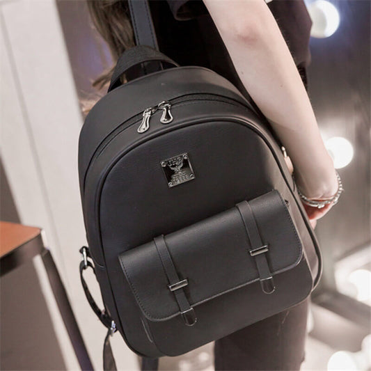 Klassischer Leder Backpack